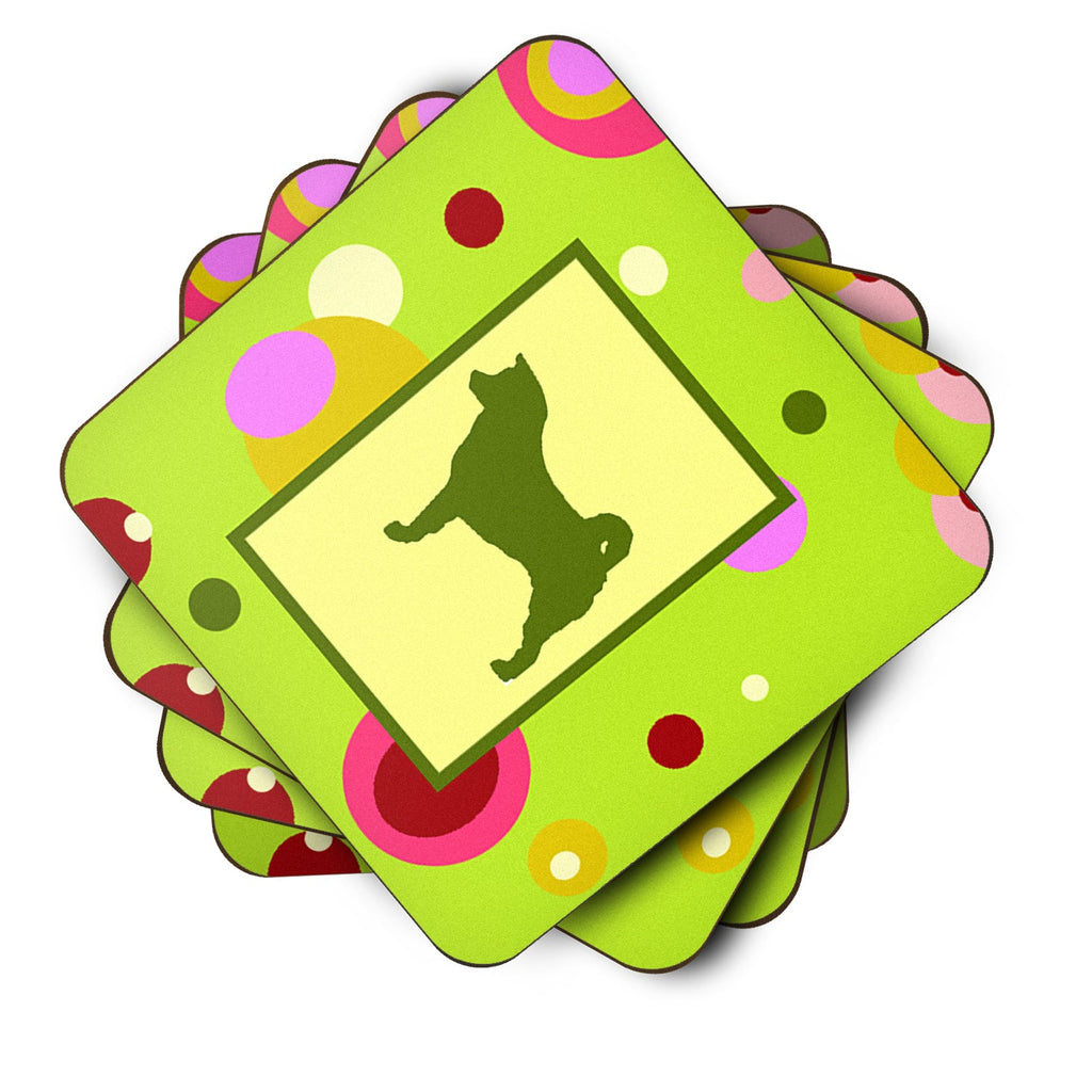 Akita Foam Coasters Set of 4 Cup Coasters for Indoor Outdoor, Tabletop Protection, Anti Slip, Mouse pad Material