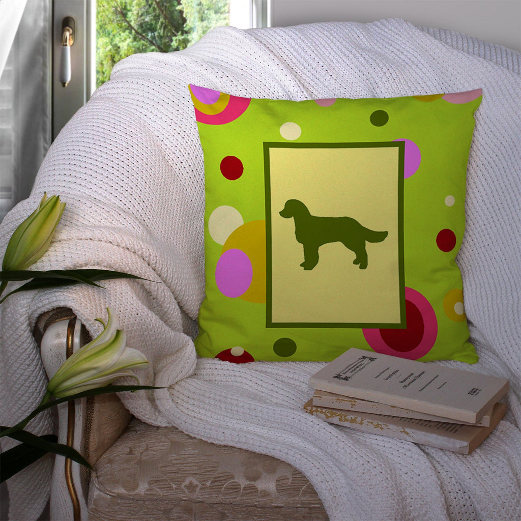 American Water Spaniel Decorative Throw Pillow 14x14 Indoor Outdoor Accent Cushion, Fabric Cover with Insert for Sofa, Bed, Porch & Living Room