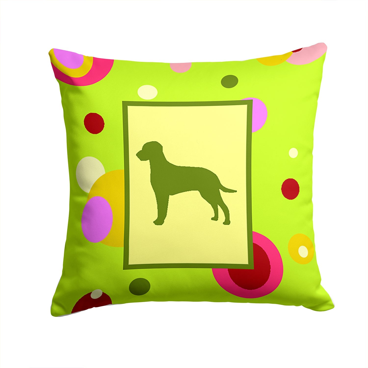Curly Coated Retriever Decorative Throw Pillow 14x14 Indoor Outdoor Accent Cushion, Fabric Cover with Insert for Sofa, Bed, Porch & Living Room