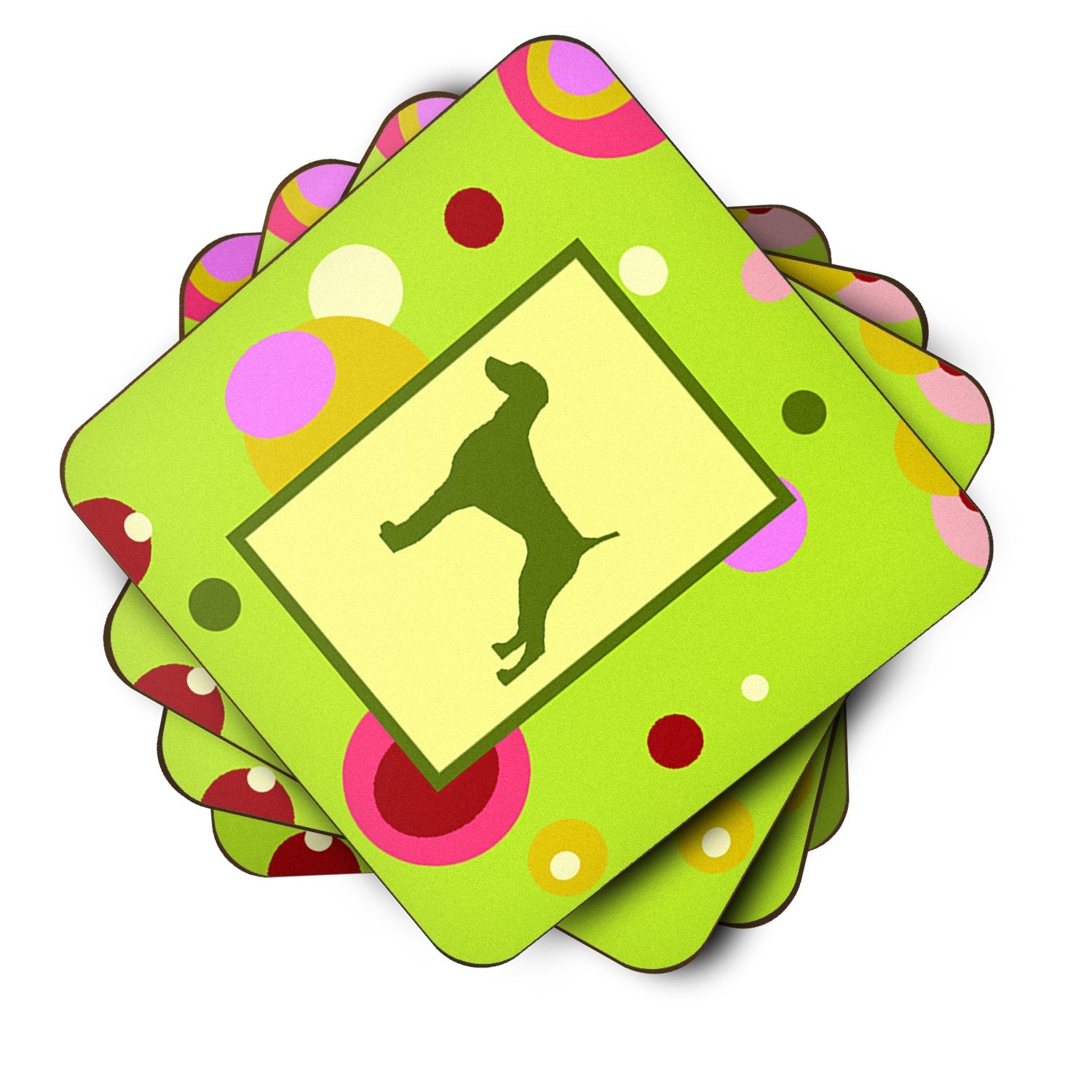 Weimaraner Foam Coasters Set of 4 Cup Coasters for Indoor Outdoor, Tabletop Protection, Anti Slip, Mouse pad Material