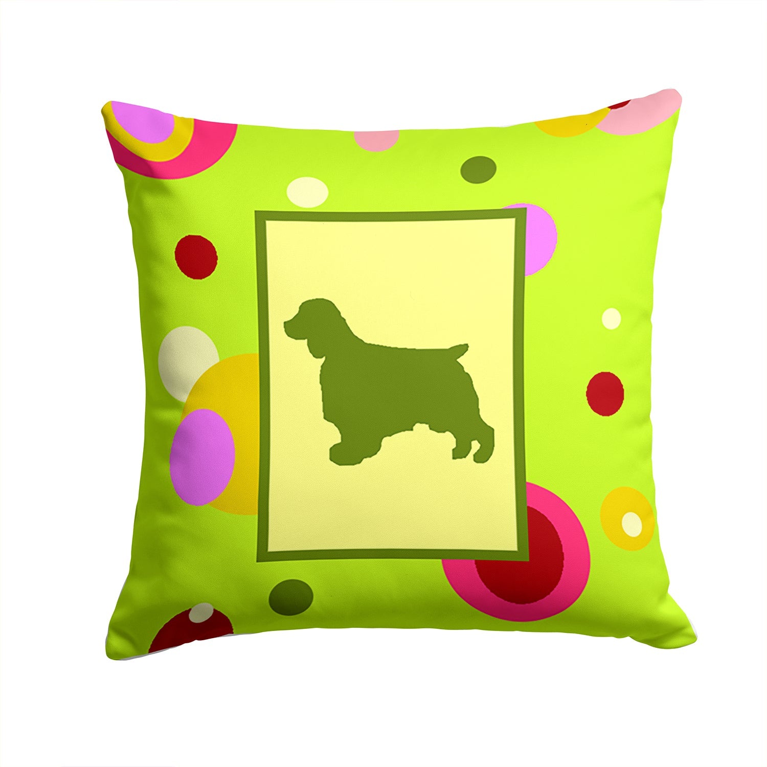 Welsh Springer Spaniel Decorative Throw Pillow 14x14 Indoor Outdoor Accent Cushion, Fabric Cover with Insert for Sofa, Bed, Porch & Living Room
