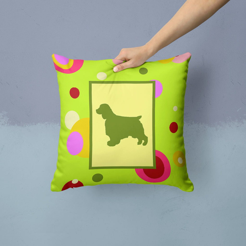 Welsh Springer Spaniel Decorative Throw Pillow 14x14 Indoor Outdoor Accent Cushion, Fabric Cover with Insert for Sofa, Bed, Porch & Living Room