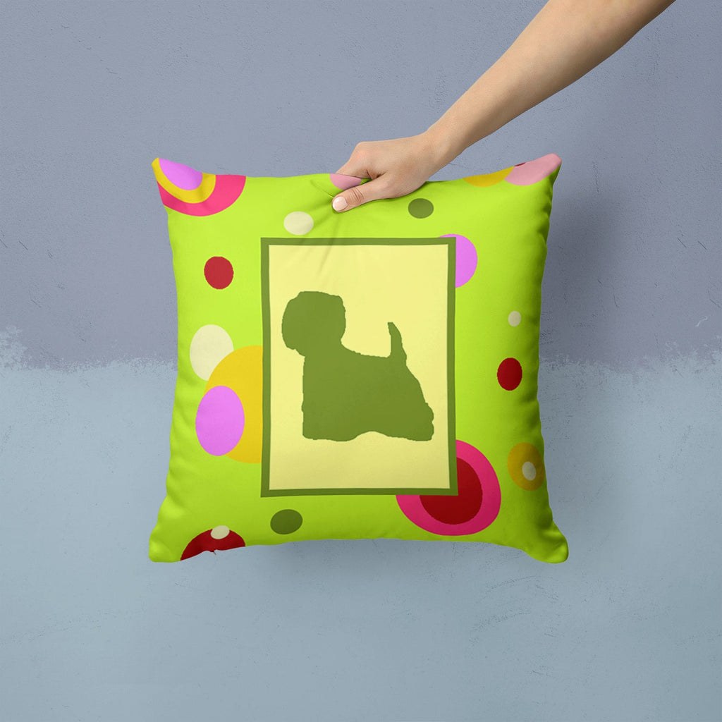 Westie Decorative Throw Pillow 14x14 Indoor Outdoor Accent Cushion, Fabric Cover with Insert for Sofa, Bed, Porch & Living Room