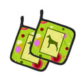 Doberman Pot Holder Set of 2 Heat Resistant Quilted Hot Pads 7.5 x 7.5 Inch, Insulated Kitchen Trivets for Cooking & Baking