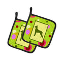 Great Dane Pot Holder Set of 2 Heat Resistant Quilted Hot Pads 7.5 x 7.5 Inch, Insulated Kitchen Trivets for Cooking & Baking