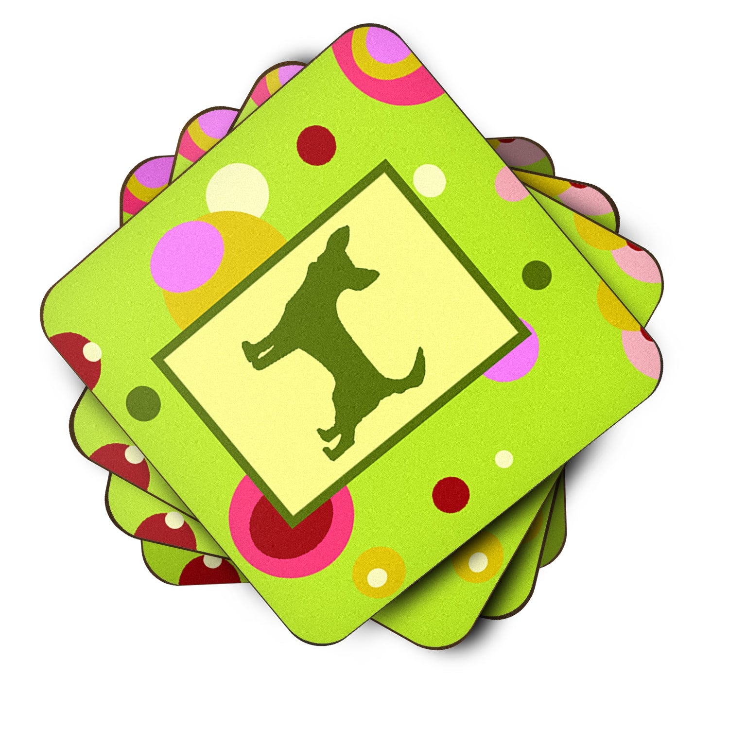 Chihuahua Foam Coasters Set of 4 Cup Coasters for Indoor Outdoor, Tabletop Protection, Anti Slip, Mouse pad Material