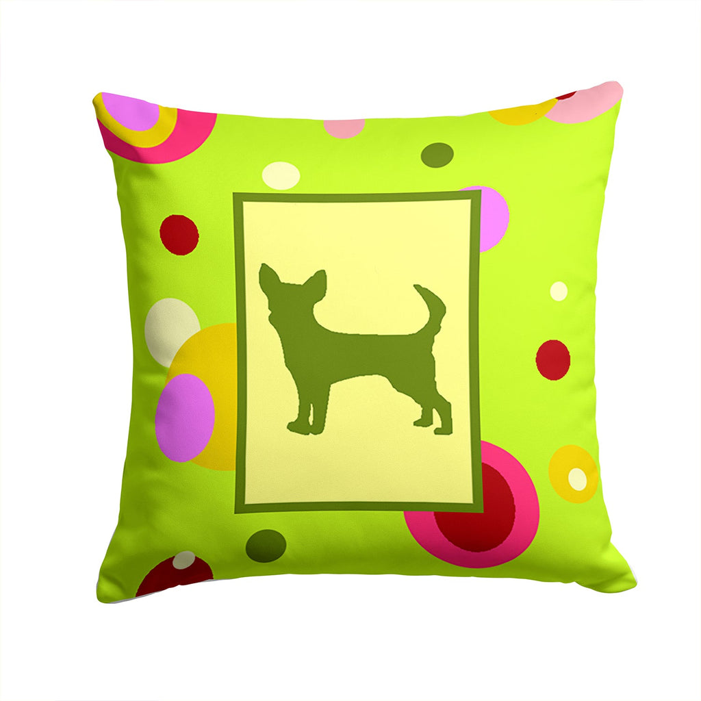 Chihuahua Decorative Throw Pillow 14x14 Indoor Outdoor Accent Cushion, Fabric Cover with Insert for Sofa, Bed, Porch & Living Room