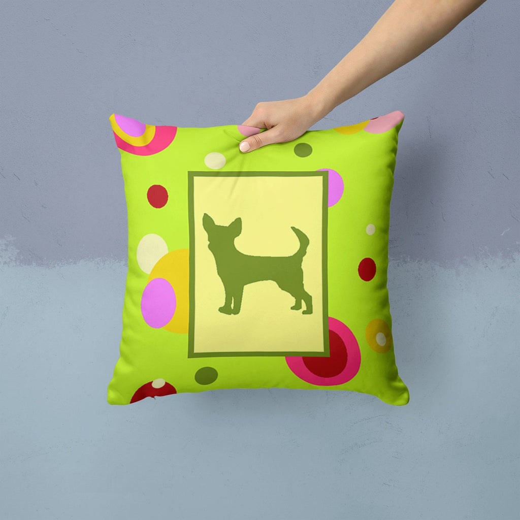 Chihuahua Decorative Throw Pillow 14x14 Indoor Outdoor Accent Cushion, Fabric Cover with Insert for Sofa, Bed, Porch & Living Room