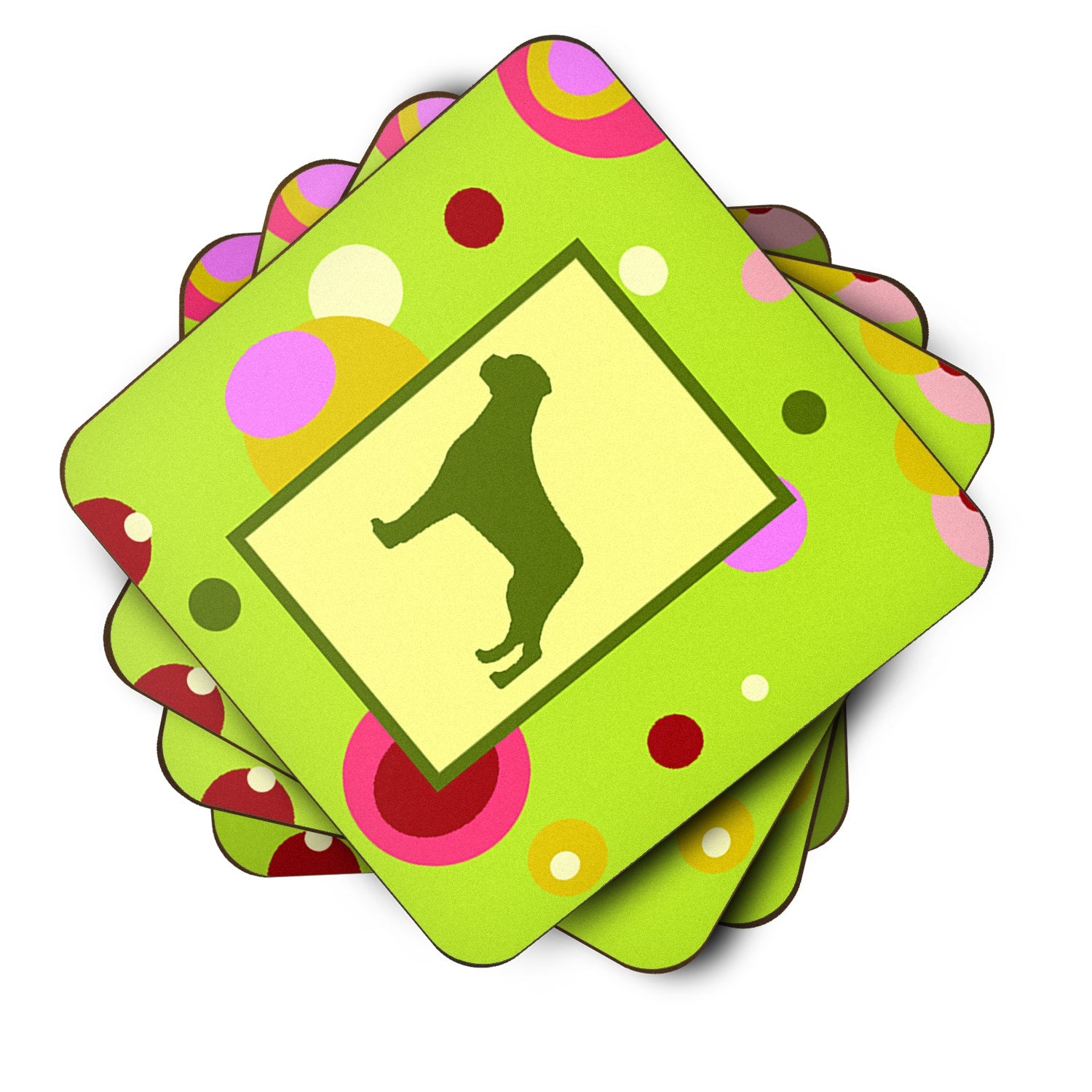 Rottweiler Foam Coasters Set of 4 Cup Coasters for Indoor Outdoor, Tabletop Protection, Anti Slip, Mouse pad Material