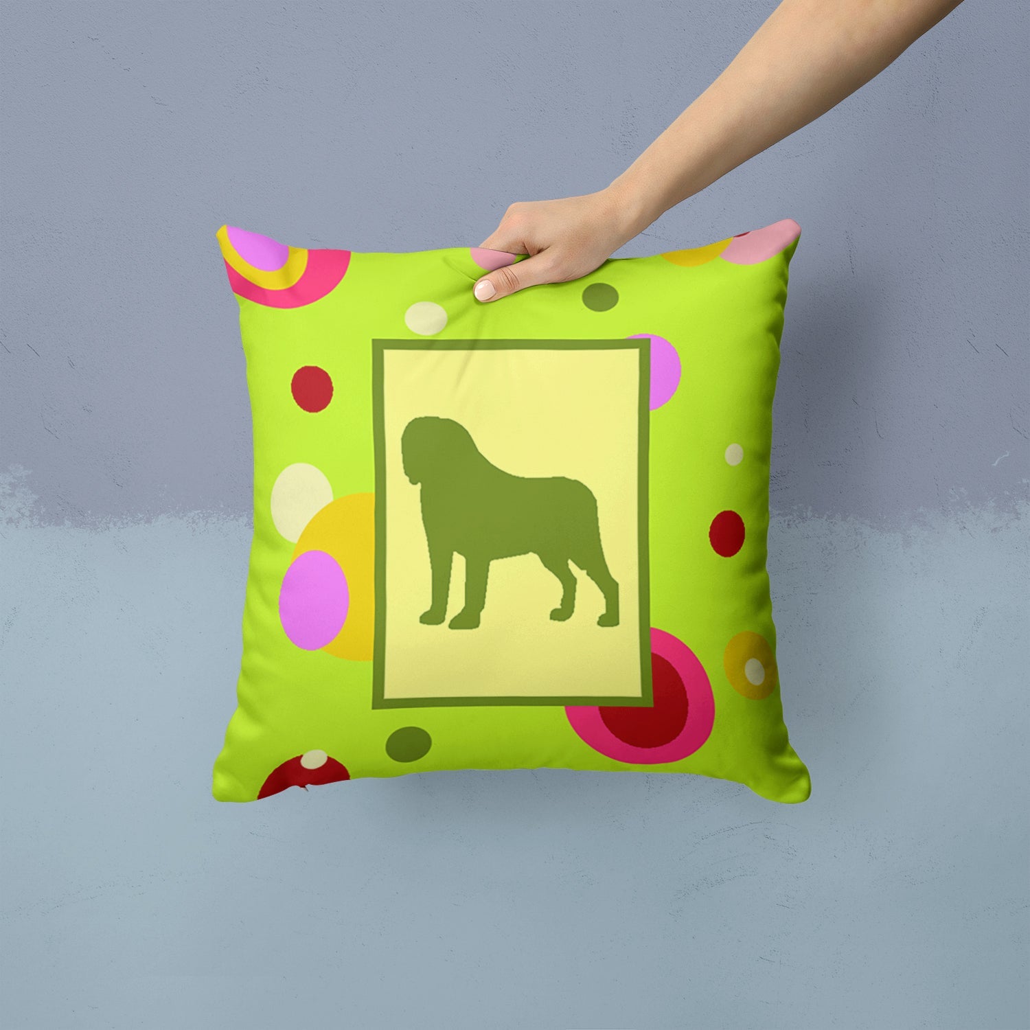 Decorative Throw Pillow 14x14 Indoor Outdoor Accent Cushion, Fabric Cover with Insert for Sofa, Bed, Porch & Living Room