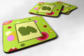 Japanese Chin Foam Coasters Set of 4 Cup Coasters for Indoor Outdoor, Tabletop Protection, Anti Slip, Mouse pad Material