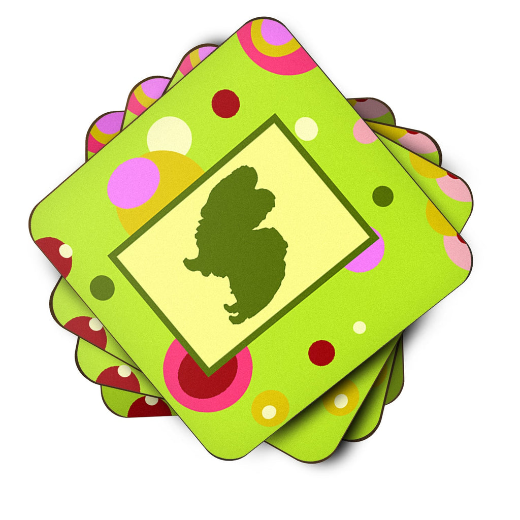 Papillon Foam Coasters Set of 4 Cup Coasters for Indoor Outdoor, Tabletop Protection, Anti Slip, Mouse pad Material