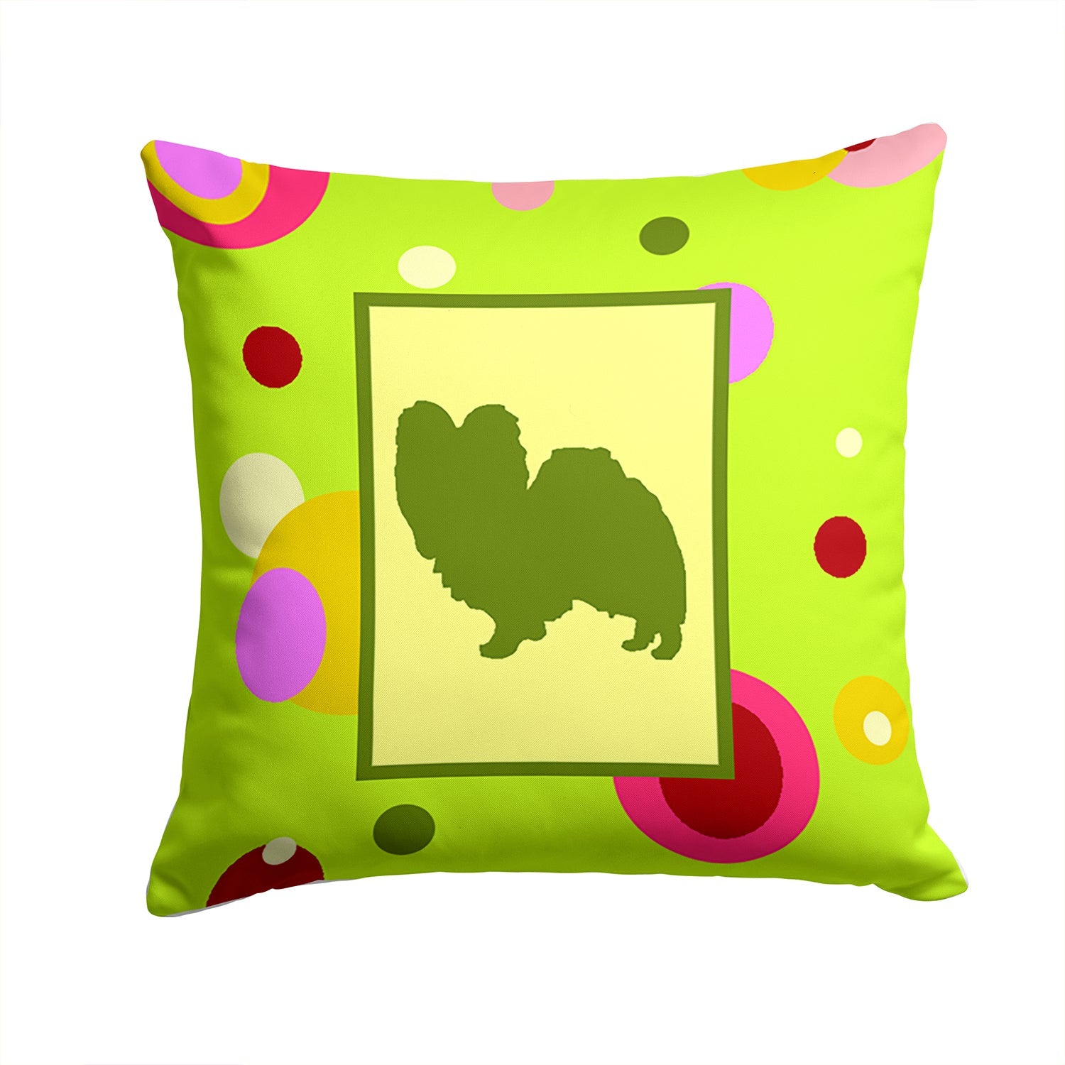 Papillon Decorative Throw Pillow 14x14 Indoor Outdoor Accent Cushion, Fabric Cover with Insert for Sofa, Bed, Porch & Living Room