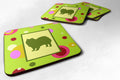 American Eskimo Foam Coasters Set of 4 Cup Coasters for Indoor Outdoor, Tabletop Protection, Anti Slip, Mouse pad Material