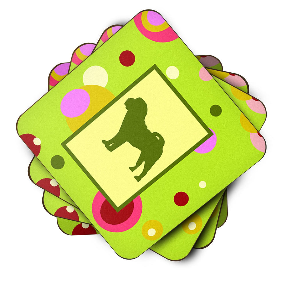 Shar Pei Foam Coasters Set of 4 Cup Coasters for Indoor Outdoor, Tabletop Protection, Anti Slip, Mouse pad Material