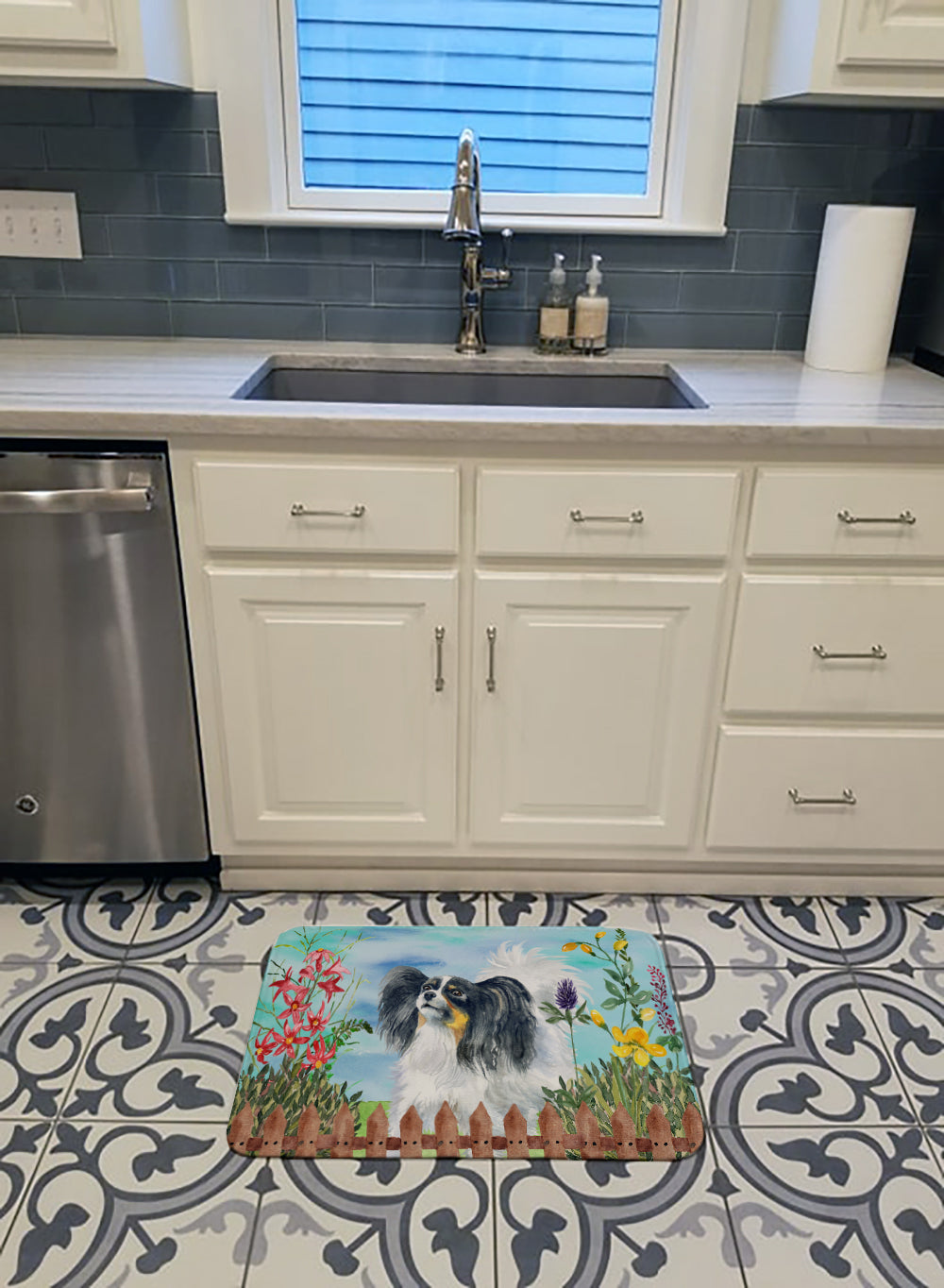 Papillon Spring Memory Foam Kitchen Mat Machine Washable Anti-Fatigue Cushion Comfort Bath or Kitchen Rug