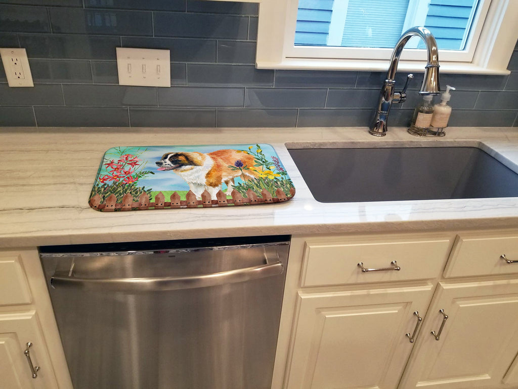 Saint Bernard Spring Dish Drying Mat Absorbent Dish Drying Mat Pad for Kitchen Counter Dish Drainer Mat for Countertop, 14 x 21", Multicolor