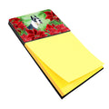 Harlequin Great Dane Poinsettas Watercolor Sticky Note Holder Refillable Dispenser Desk Accessory 3x3 Pad Gift