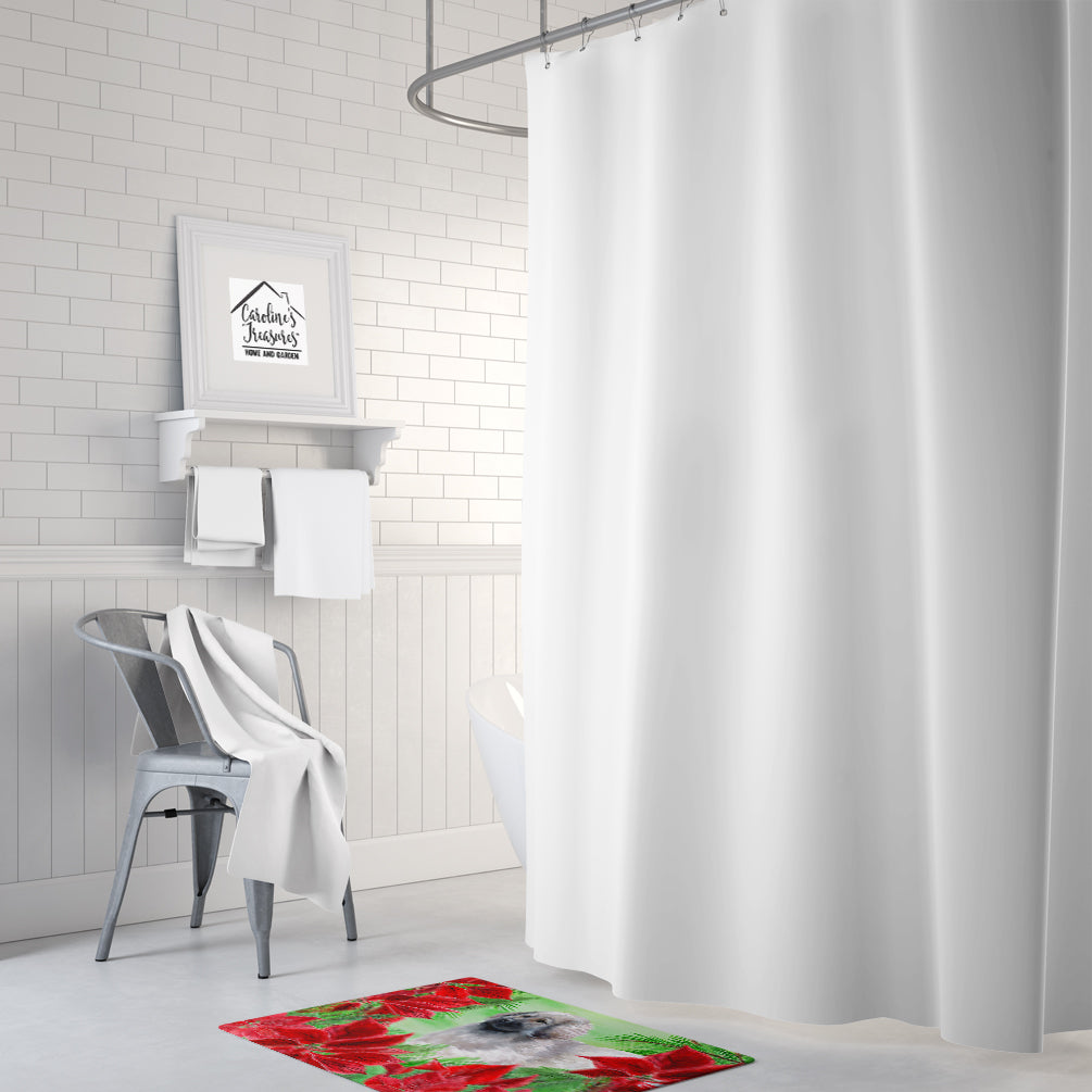 Moscow Watchdog Poinsettas Memory Foam Kitchen Mat Machine Washable Anti-Fatigue Cushion Comfort Bath or Kitchen Rug