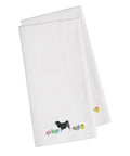 Lowchen Easter White Embroidered Towel Set of 2 Decorative Bathroom Guest Hand Towel for Hand, Face, Tea, Dishcloth, 19 X 25, White