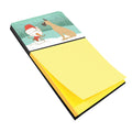 Cropped Fawn Great Dane Snowman Christmas Watercolor Sticky Note Holder Refillable Dispenser Desk Accessory 3x3 Pad Gift