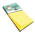 Black Staffie Snowman Christmas Watercolor Sticky Note Holder Refillable Dispenser Desk Accessory 3x3 Pad Gift