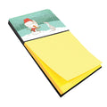 Italian Greyhound Snowman Christmas Watercolor Sticky Note Holder Refillable Dispenser Desk Accessory 3x3 Pad Gift