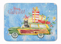 Merry Christmas Scottish Terrier Memory Foam Kitchen Mat Machine Washable Anti-Fatigue Cushion Comfort Bath or Kitchen Rug