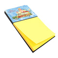 Merry Christmas Shih Tzu Watercolor Sticky Note Holder Refillable Dispenser Desk Accessory 3x3 Pad Gift