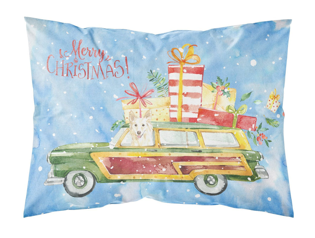 Merry Christmas White Collie Standard Pillowcase Lightweight Super Soft Easy Care Decorative Artwork Pillowcase, Standard