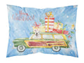 Merry Christmas White Staffordshire Bull Terrier Standard Pillowcase Lightweight Super Soft Easy Care Decorative Artwork Pillowcase, Standard