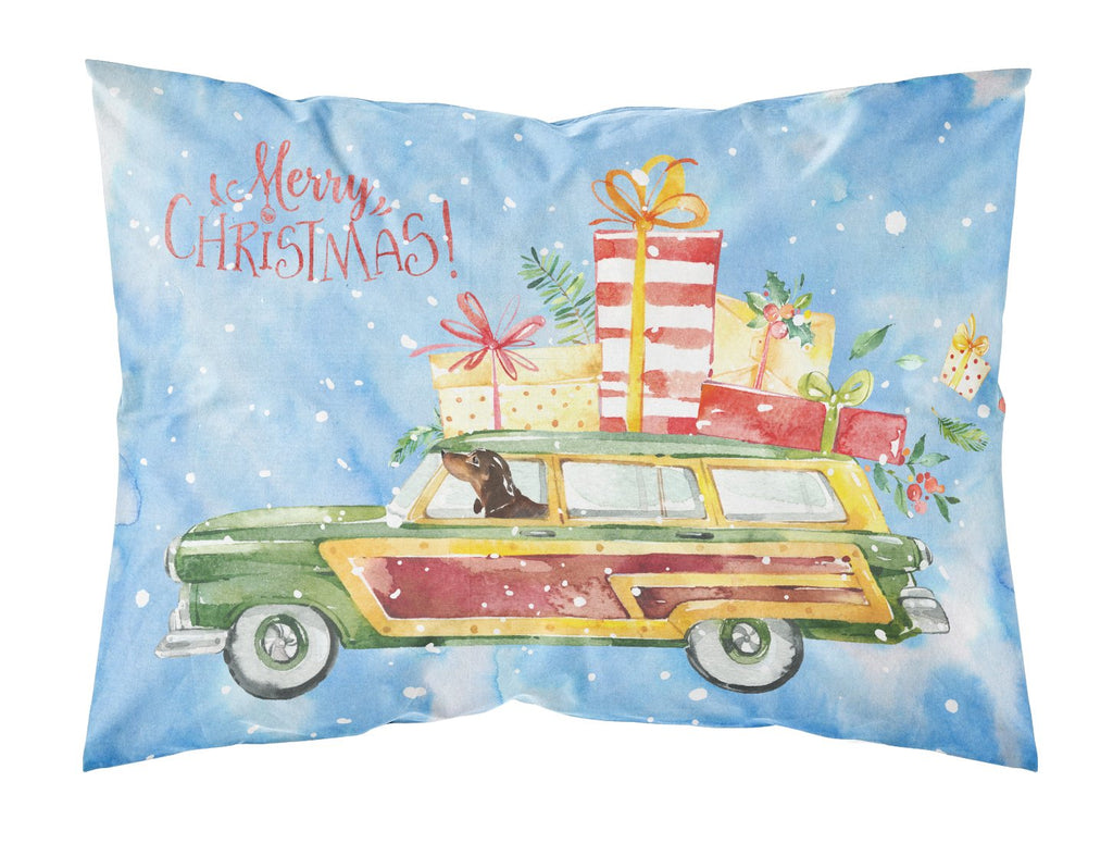 Merry Christmas Dachshund Standard Pillowcase Lightweight Super Soft Easy Care Decorative Artwork Pillowcase, Standard