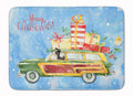 Merry Christmas Border Collie Memory Foam Kitchen Mat Machine Washable Anti-Fatigue Cushion Comfort Bath or Kitchen Rug