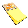 Fall Harvest Bichon Frisé Watercolor Sticky Note Holder Refillable Dispenser Desk Accessory 3x3 Pad Gift
