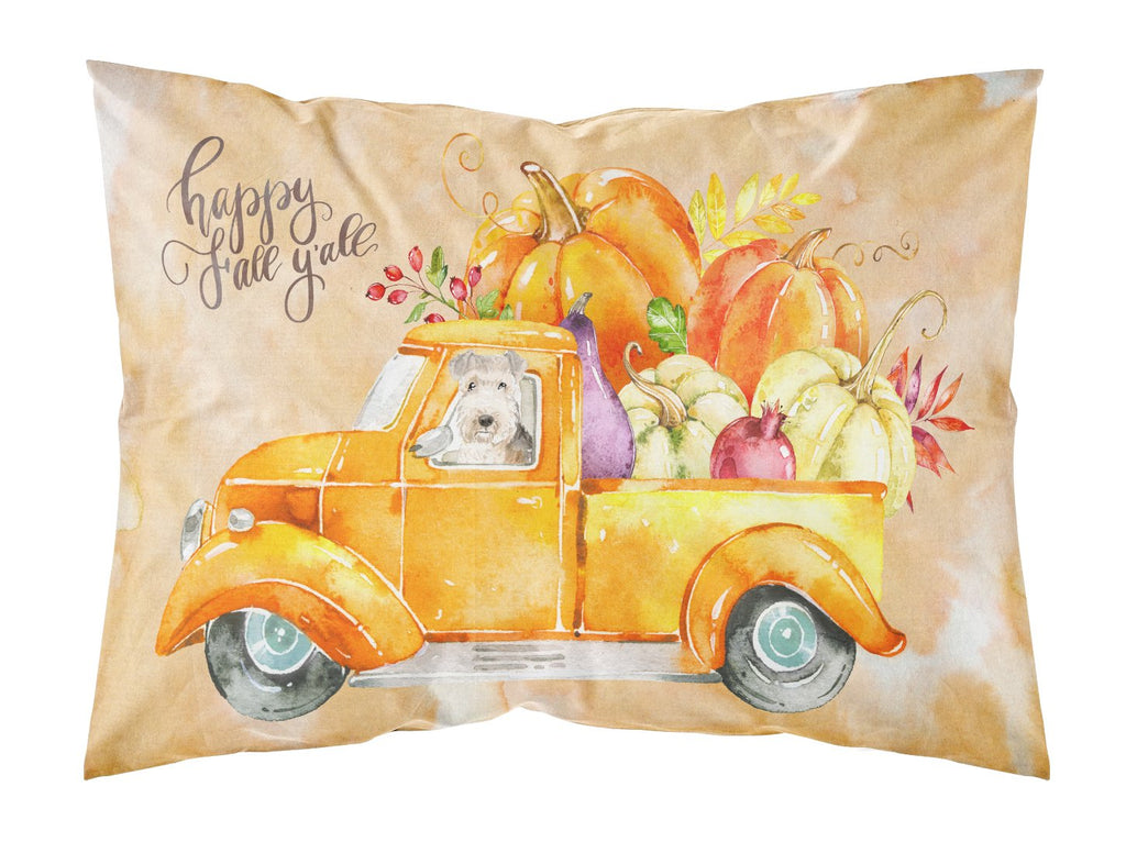 Fall Harvest Lakeland Terrier Standard Pillowcase Lightweight Super Soft Easy Care Decorative Artwork Pillowcase, Standard