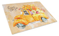 Fall Harvest Scottish Terrier Cutting Board Tempered Glass Kitchen Cutting Surface, Heat Resistant Chopping, Non-Slip Feet, Food Prep & Serving