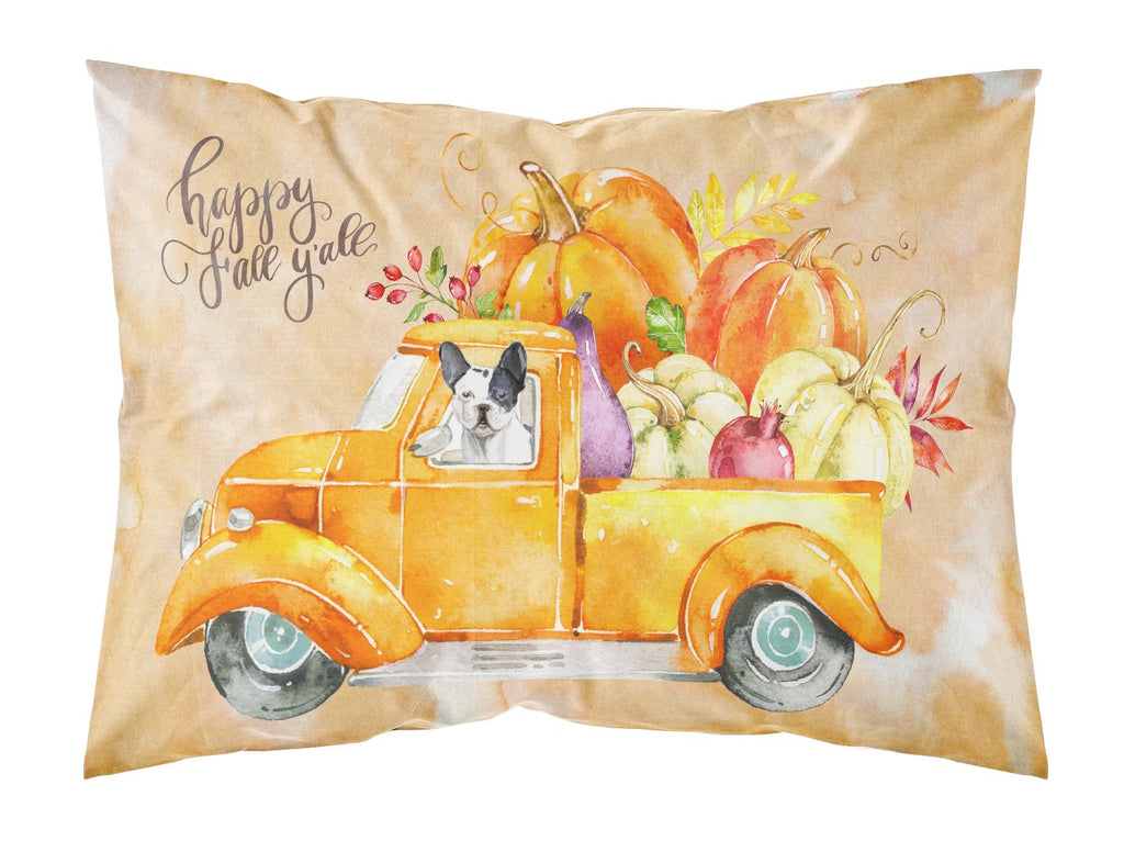 Fall Harvest French Bulldog Standard Pillowcase Lightweight Super Soft Easy Care Decorative Artwork Pillowcase, Standard