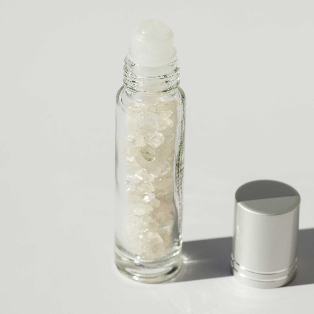 Clear Quartz Crystal Roller Ball Vial