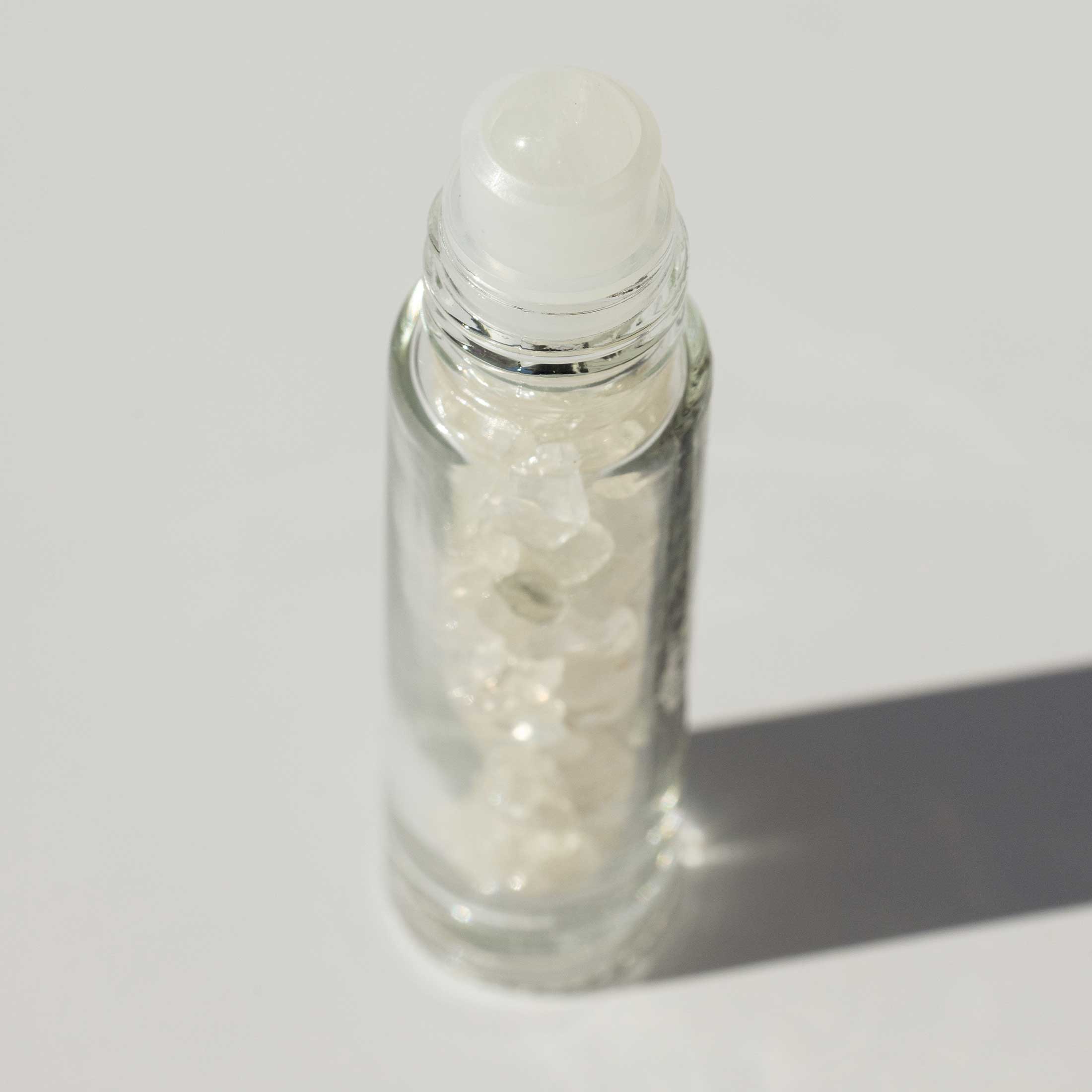 Clear Quartz Crystal Roller Ball Vial