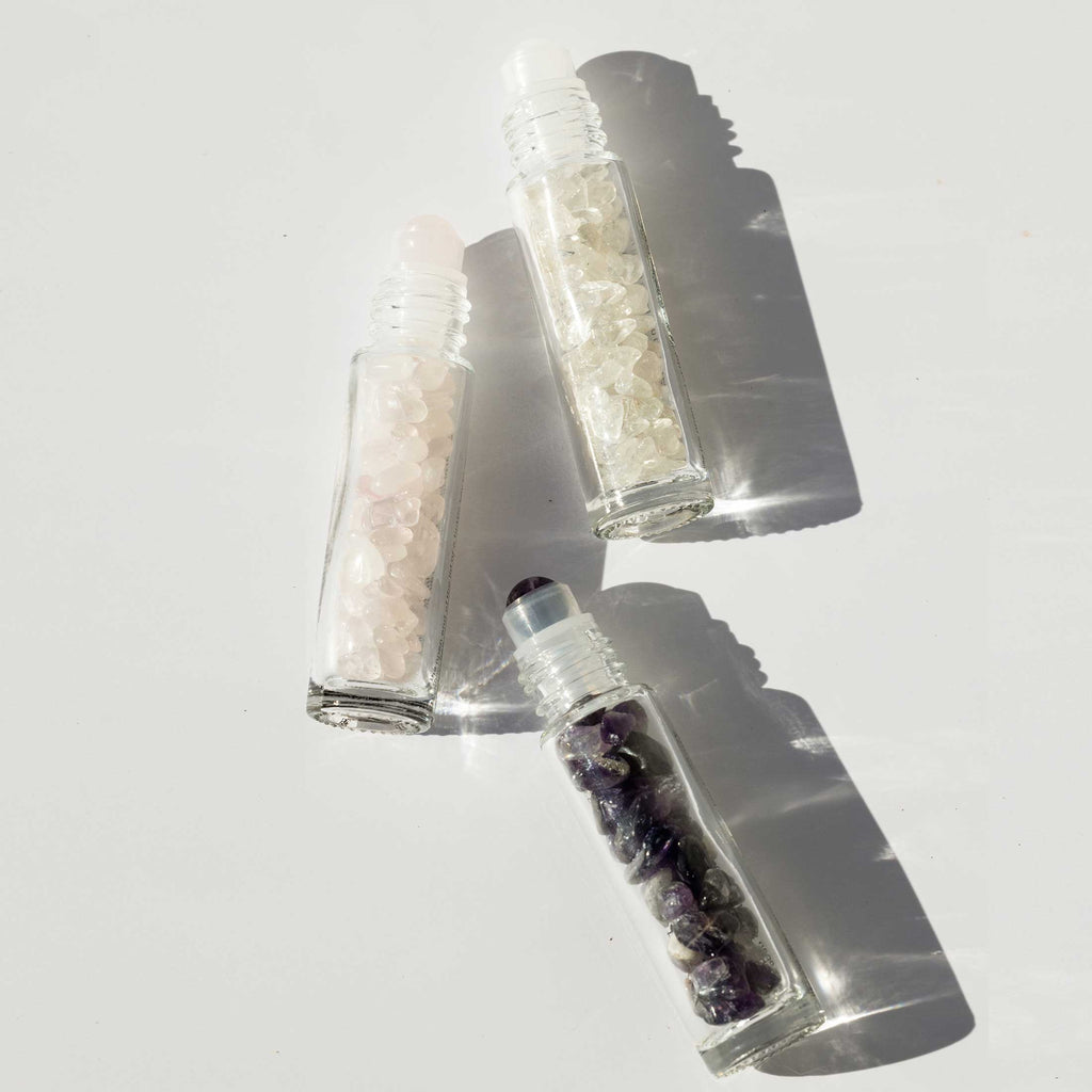 Clear Quartz Crystal Roller Ball Vial