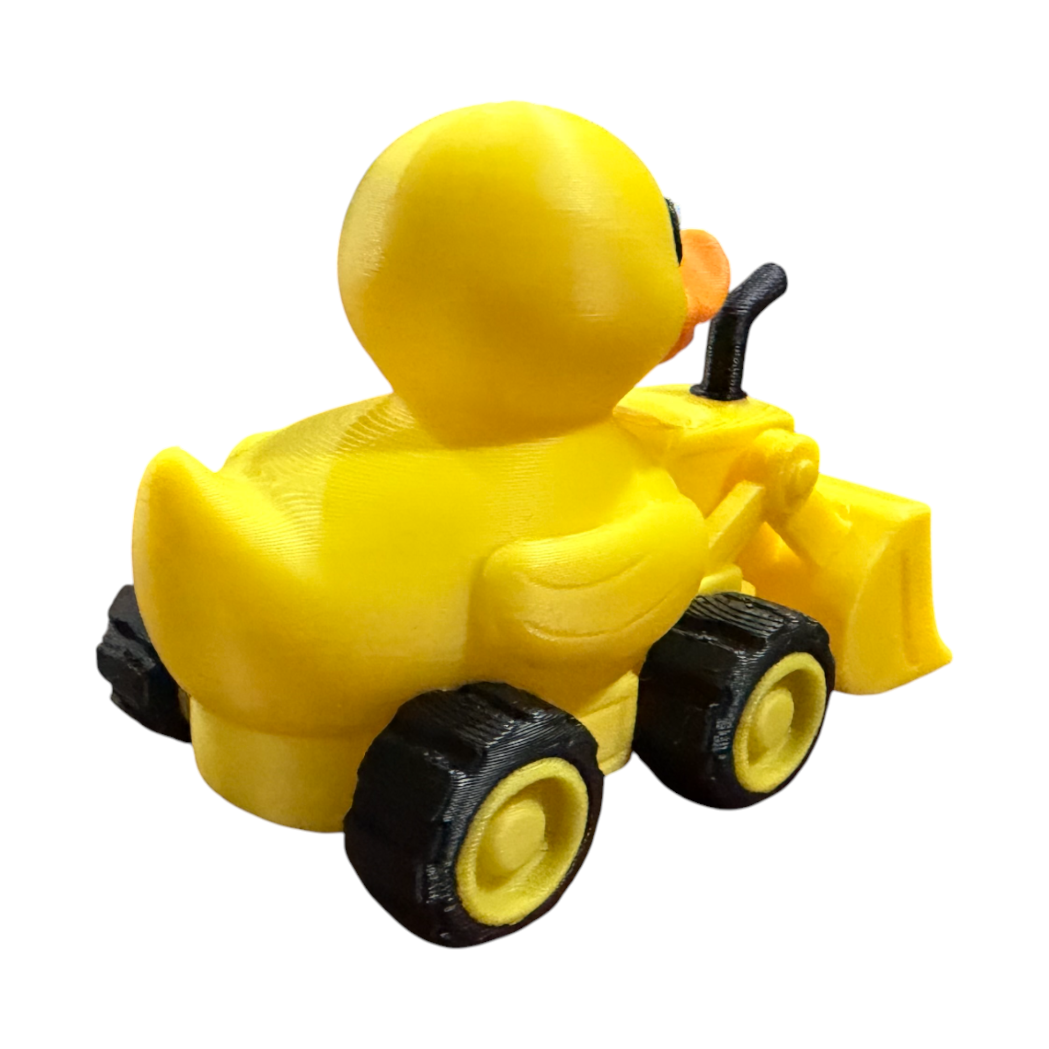 Construction Duck with Bulldozer – 3D Printed Worksite Duck Collectible