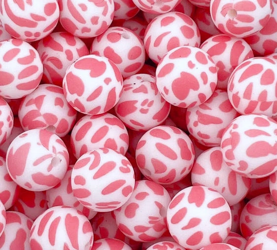P114 PINK COW 15MM PRINT (10ct)