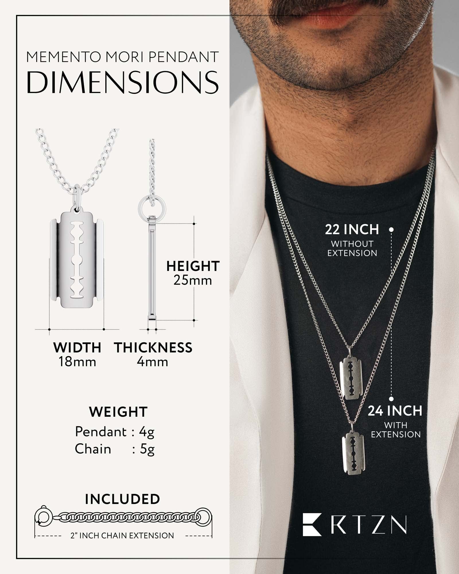 Razor Blade Pendant Necklace