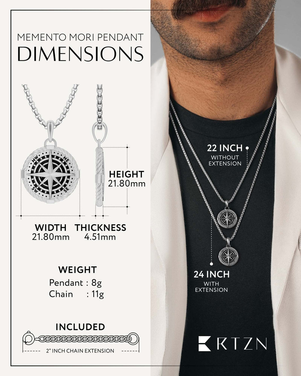 Compass Pendant Necklace