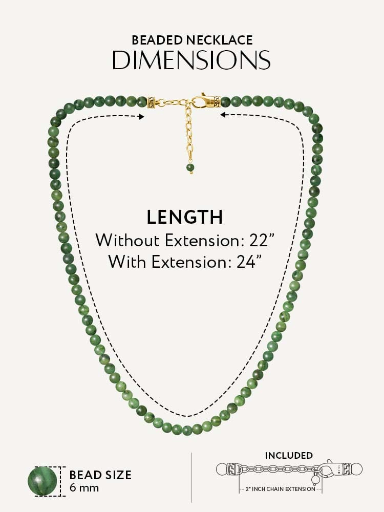 Green Jade Beaded Necklace