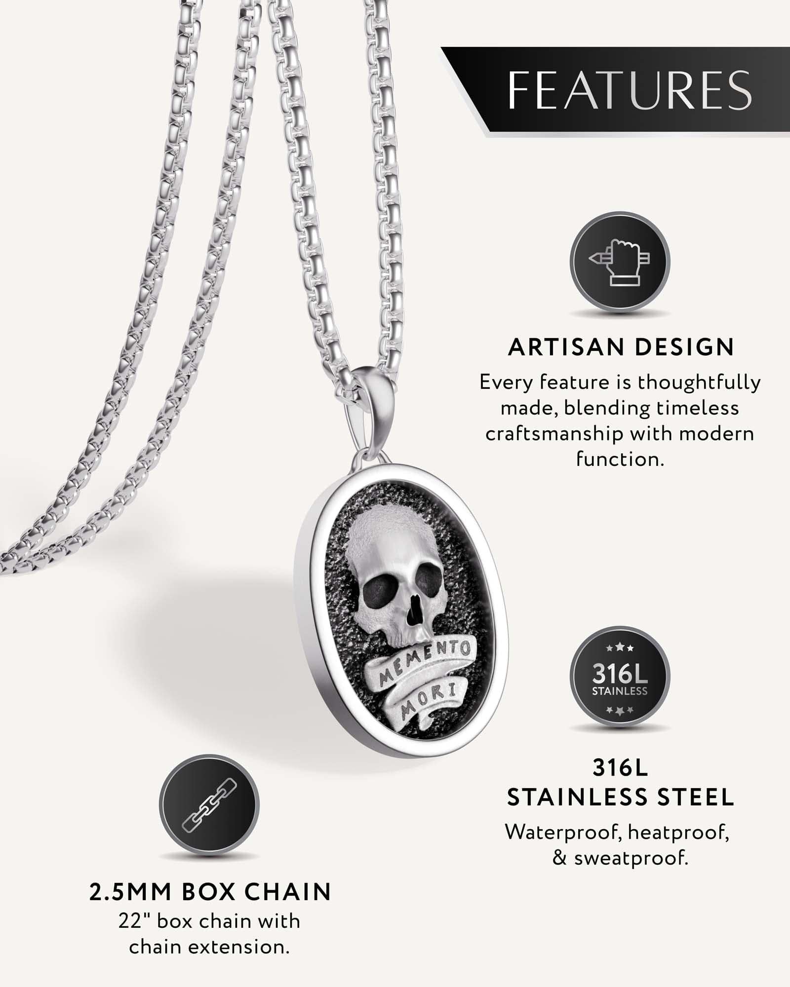 Memento Mori Pendant Necklace