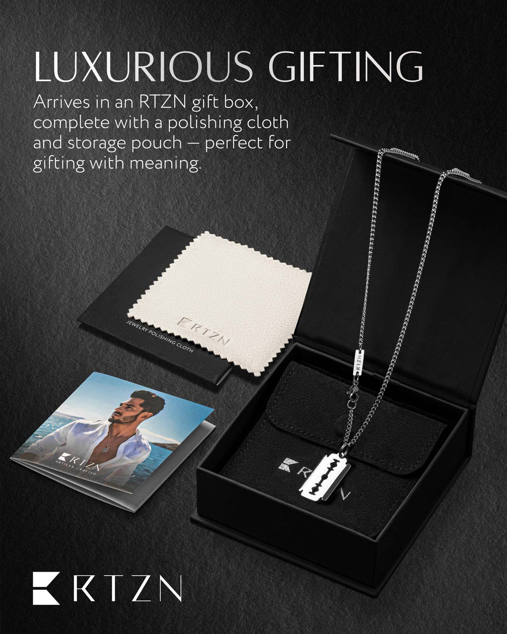 Razor Blade Pendant Necklace