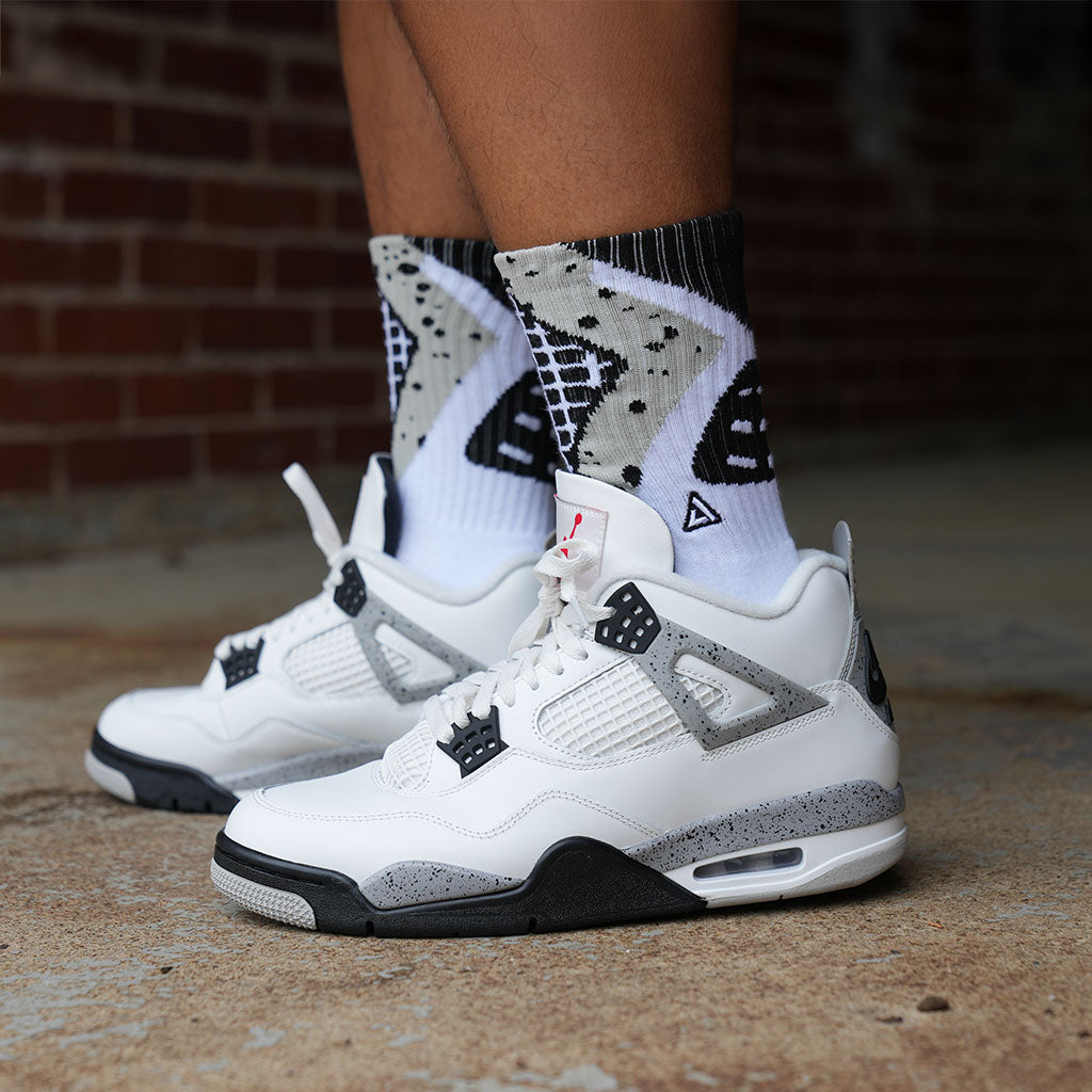 SNKR Socks - White Cement IV