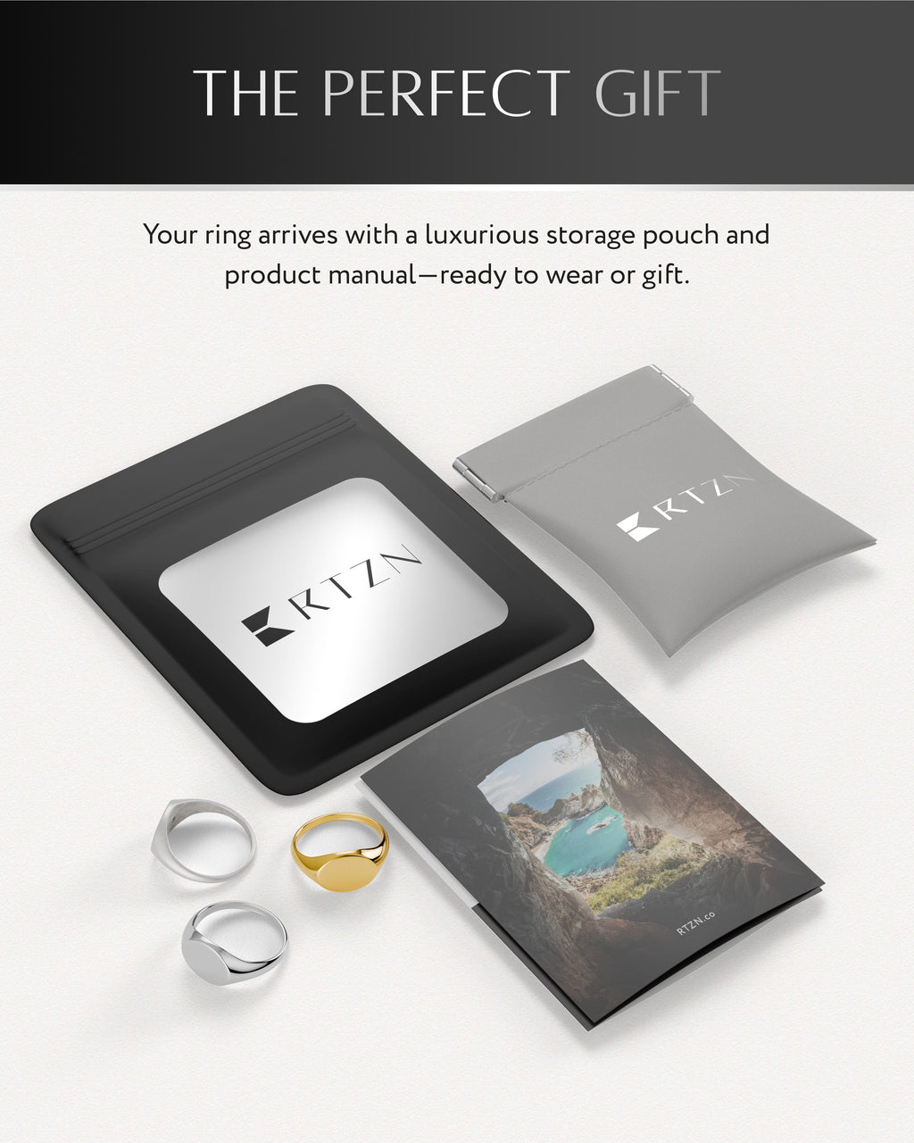 Square Signet Rings (Gold)