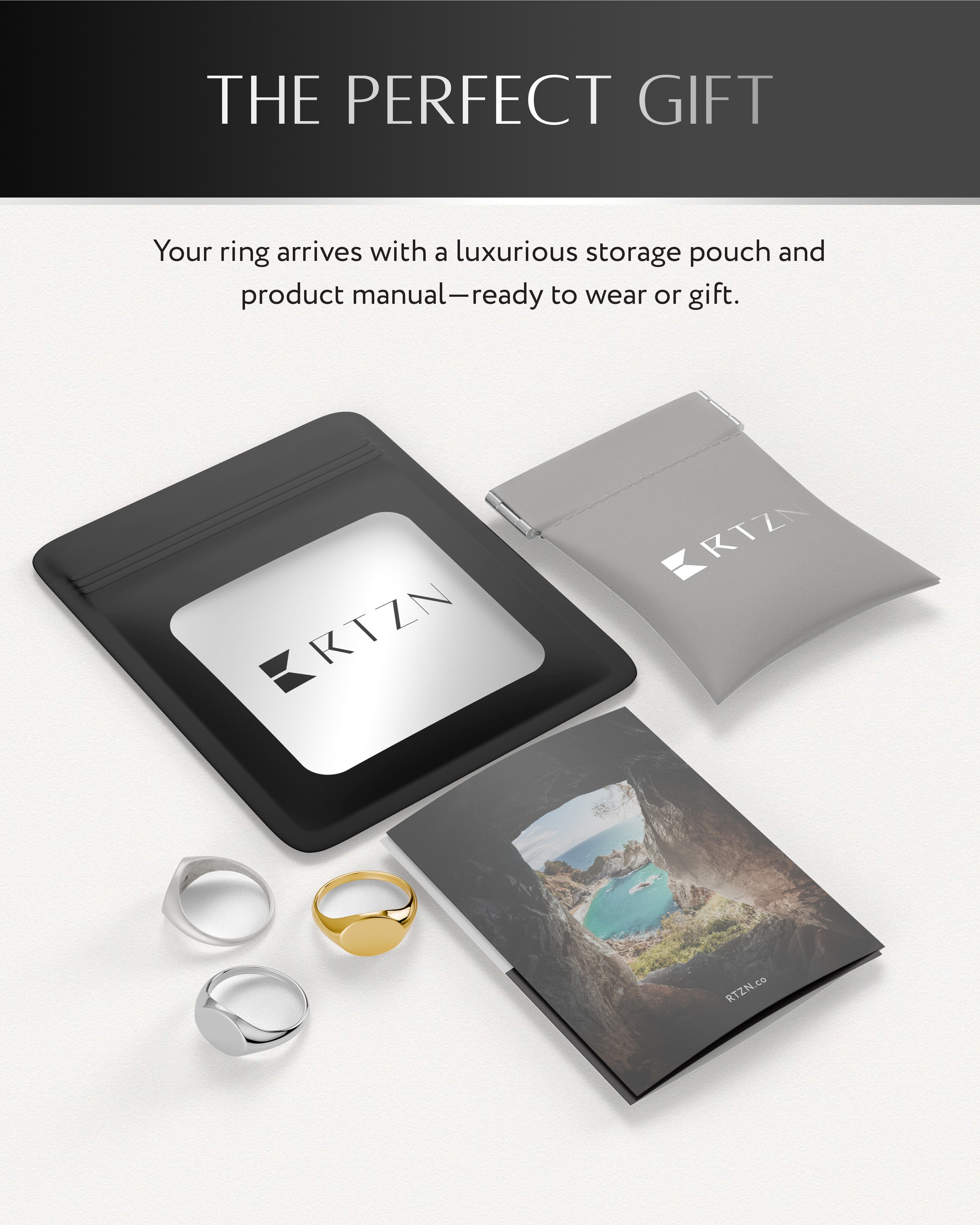Square Signet Rings (Gold)